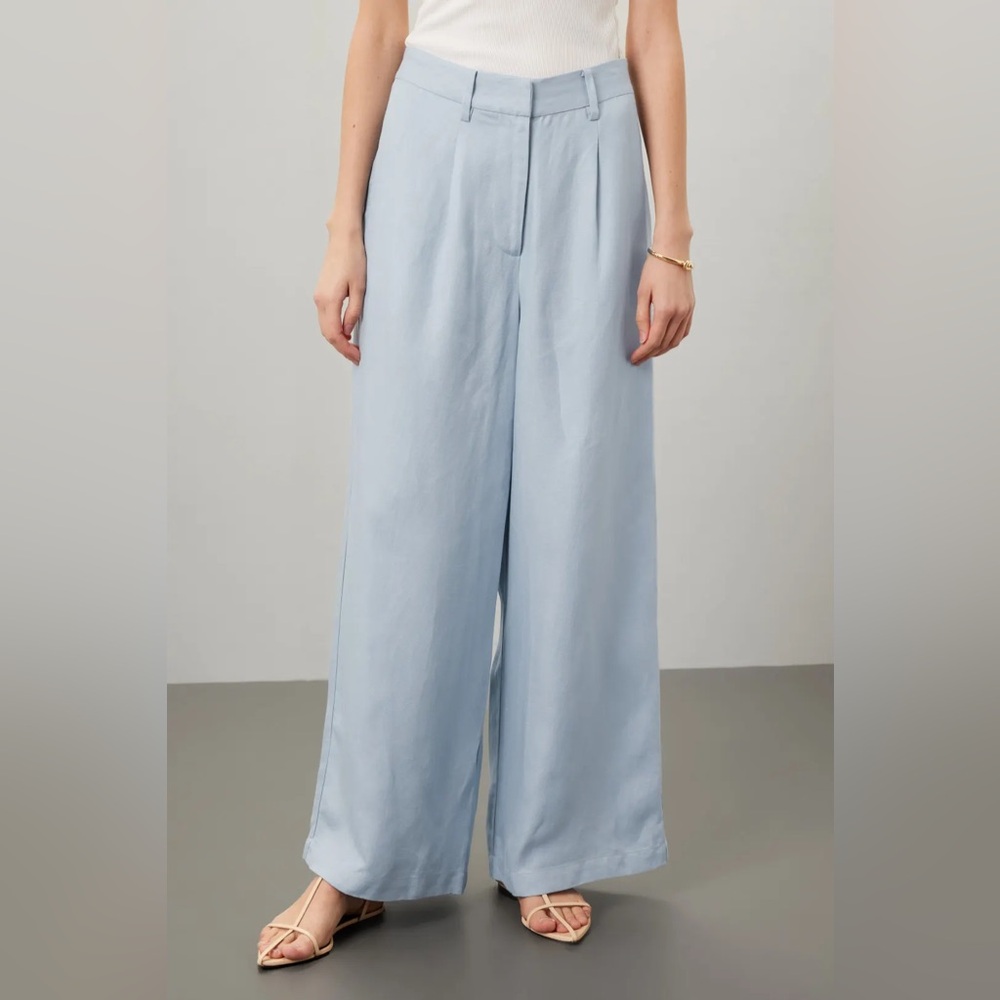 Rosetta Getty Collective Blue Wide Leg Trousers Size 4